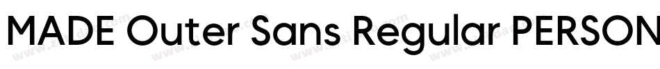 MADE Outer Sans Regular PERSONAL USE字体转换
